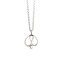 Tulp collier klein, wit zilver, parel