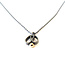 Tulpcollier, gezwart zilver met gouden bolletje