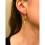 14kt gouden oorhangers met citrien en diamant
