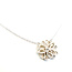 Collier bloem (3-5 klein) wit goud, 45cm 1,3mm anker