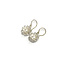 Oorhangers (5 gebold) met parel, wit goud