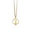 Tulp collier geel goud klein met 0.035ct 2,0mm VSI F/G