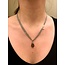 GSE collier met edelsteen hanger GSE basis collier Rookkwarts peer