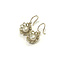 Oorhangers (5 gebold) met parel, geel goud
