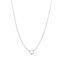 Zilveren oogjes collier met zilveren bolletje, 43cm