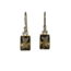 14kt gouden oorhangers met citrien en diamant