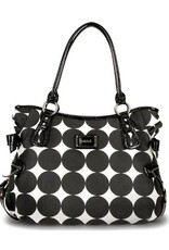 Ooyoo Christina Hobo Tote Bag - Black and White