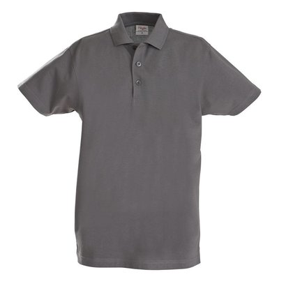 Polo met korte mouw staalgrijs