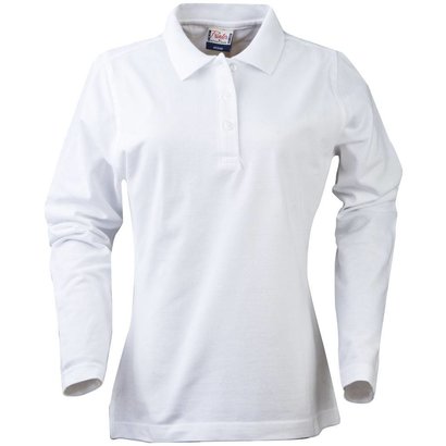 Geocaching Polo dames LS wit