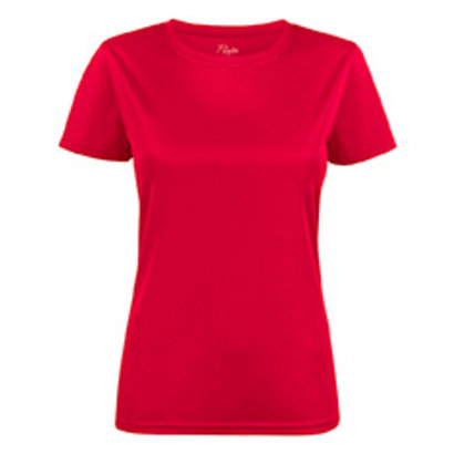 Polyester sportshirt voor dames rood