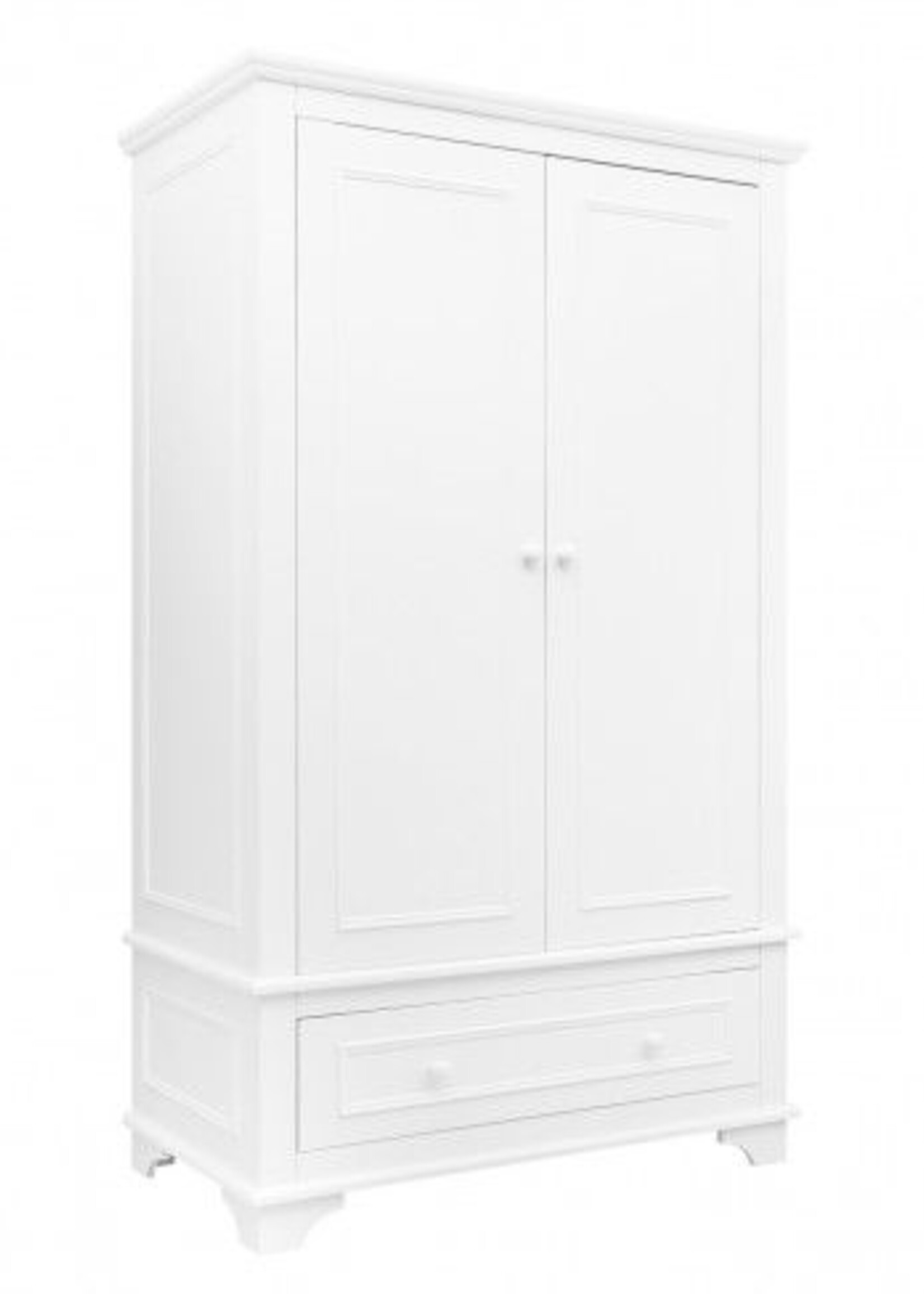 BOPITA Bed 60x120 + Chest of drawers + Closet Charlotte white