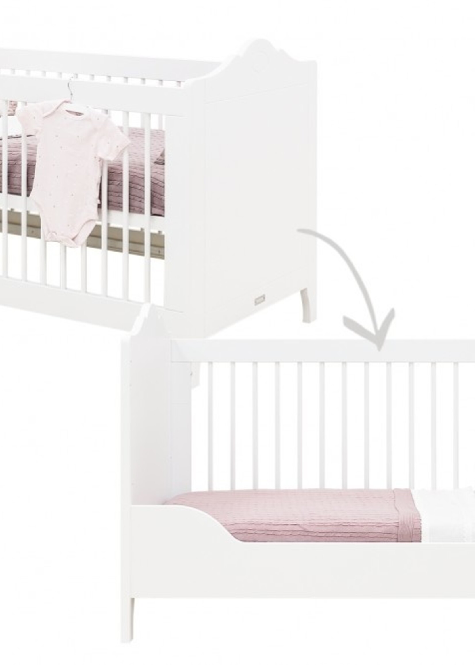 BOPITA Bed 70x140cm Evi white