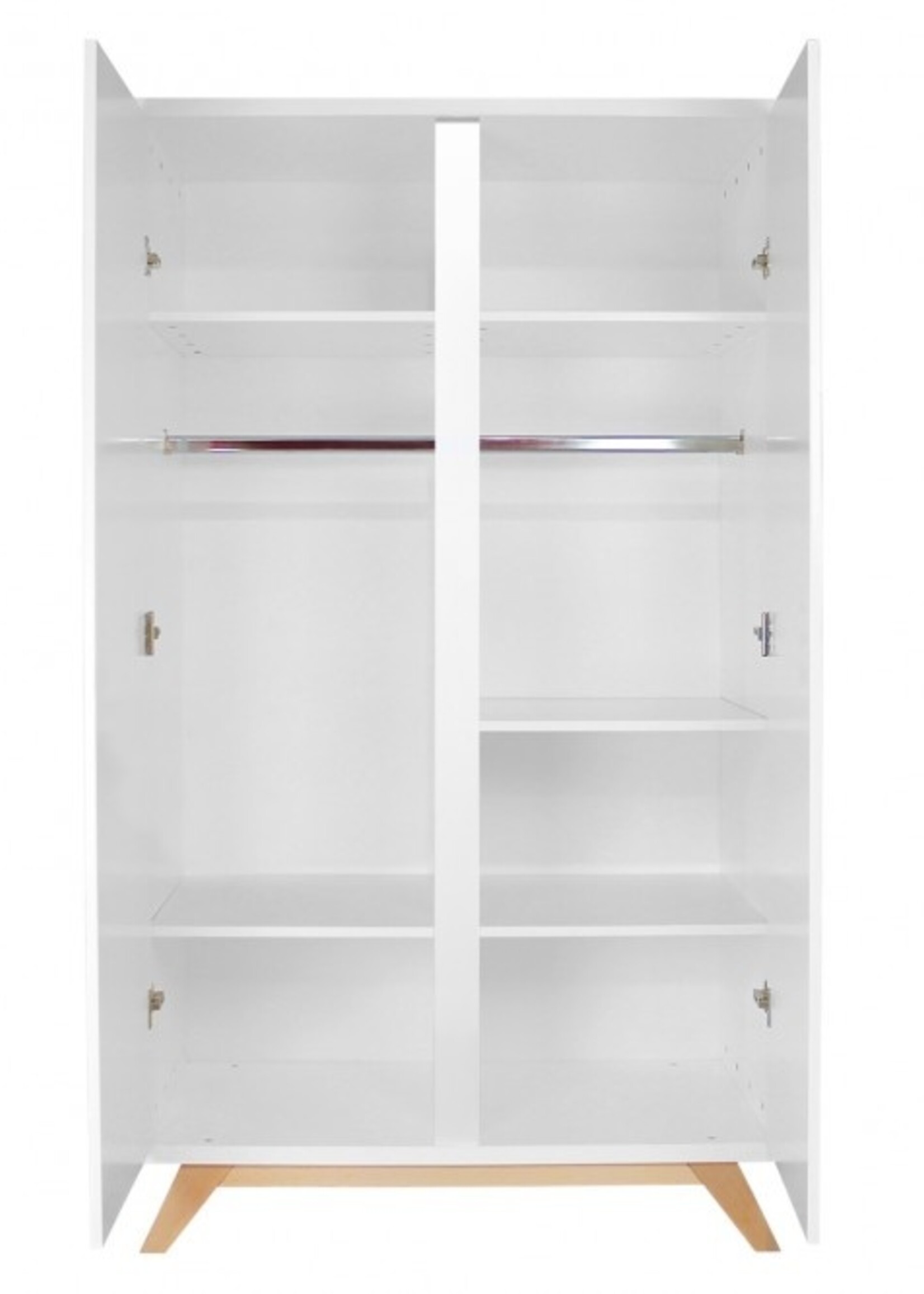 BOPITA Lit 60x120cm + Commode + Armoire Lynn blanc