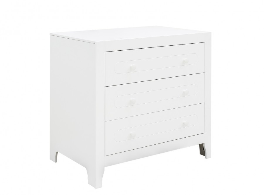 BOPITA Bed 60x120 + Chest of drawers + Closet Evi white