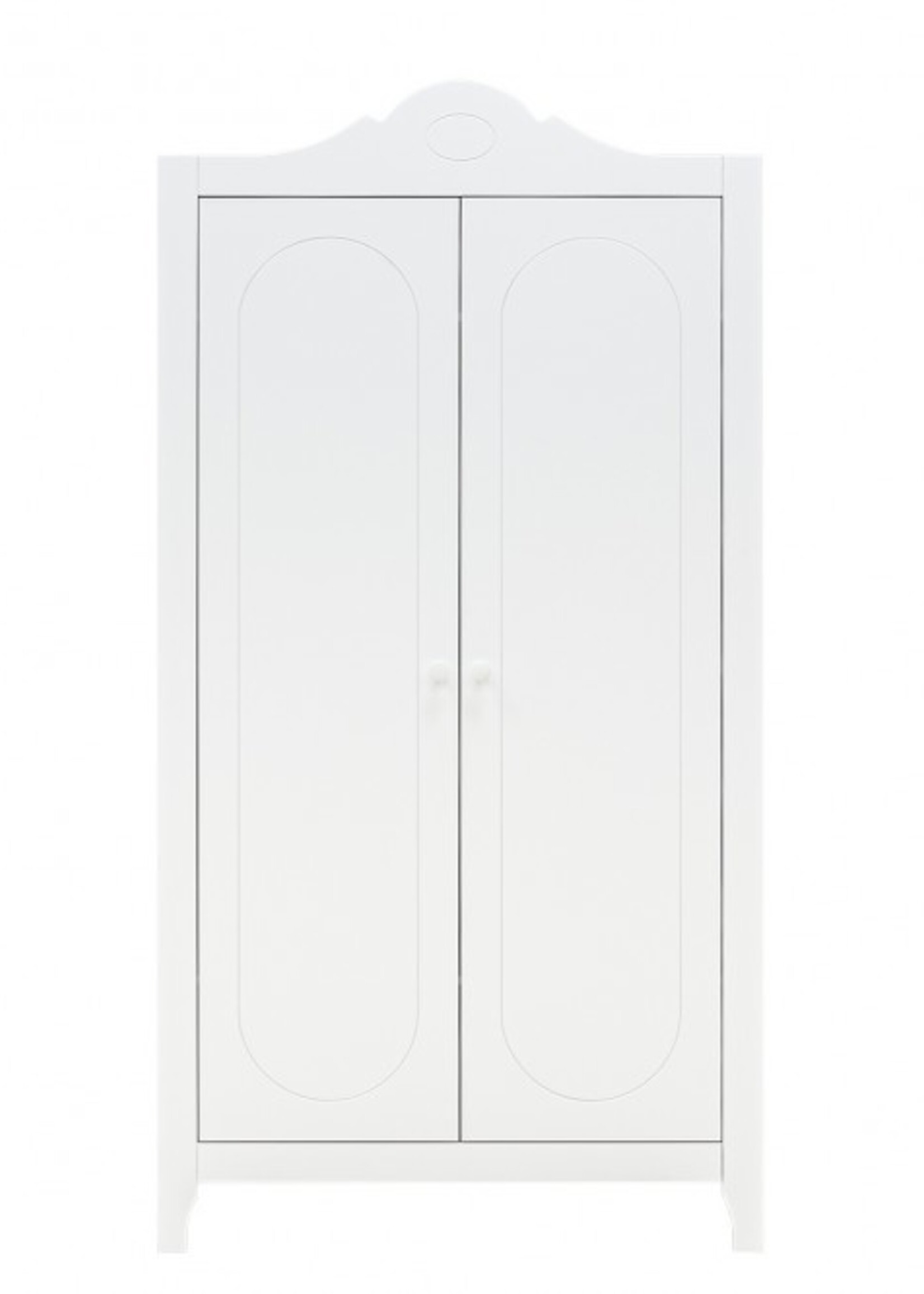 BOPITA Lit 60x120 + Commode + Armoire Evi blanc