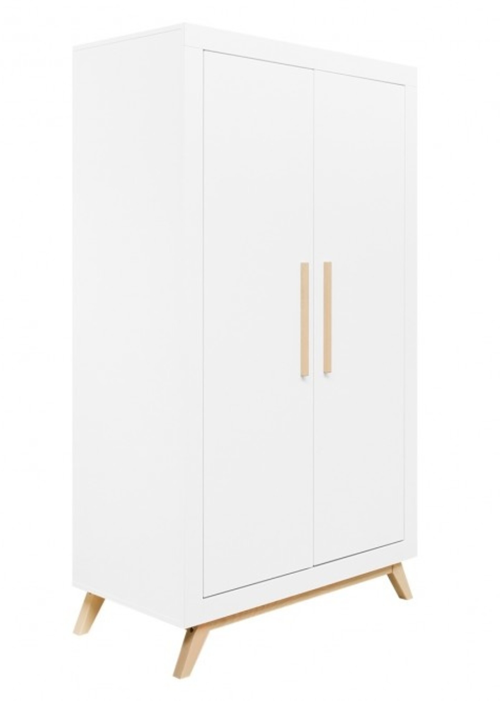 BOPITA Bed 60x120 + Chest of drawers + Closet Fenna white