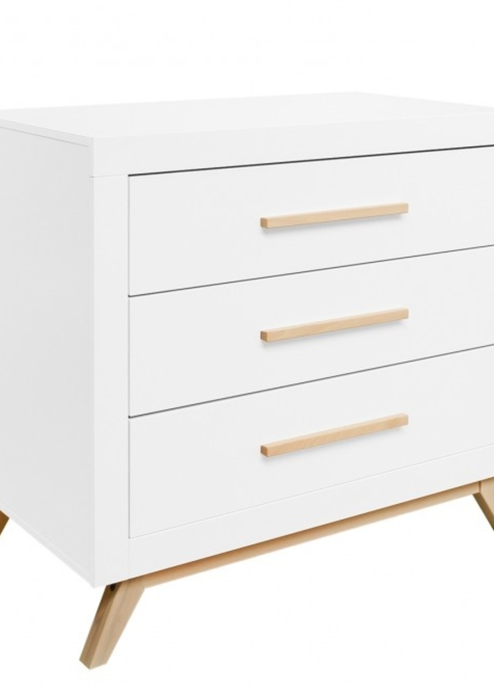BOPITA Bed 60x120cm + Chest of drawers Fenna white / natural