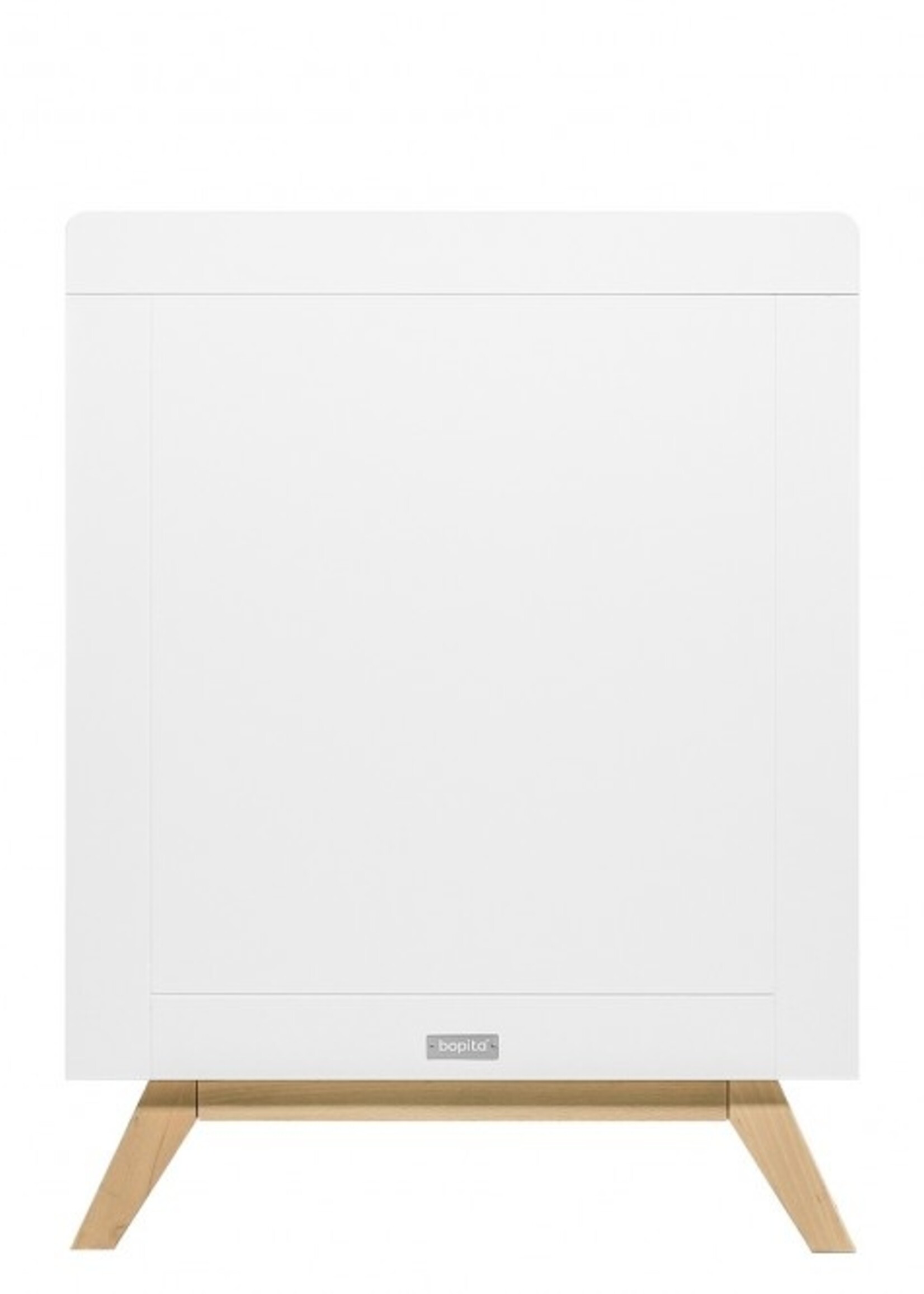 BOPITA Lit 60x120cm + Commode Fenna blanc / naturel