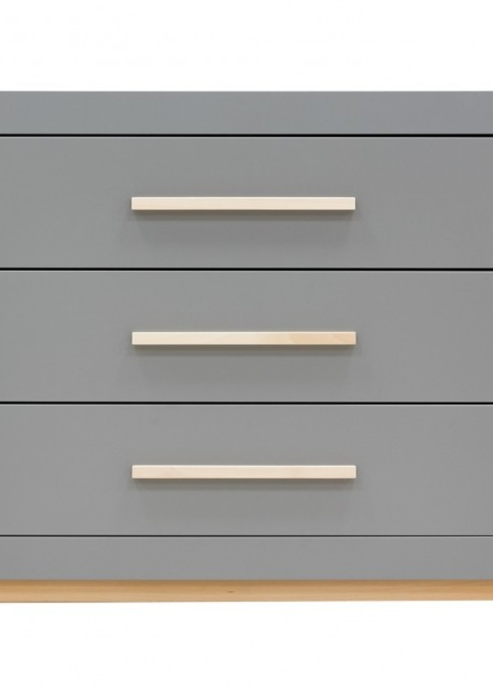 BOPITA Bed 60x120cm + Chest of drawers + Closet Fenna grey