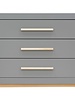 BOPITA Bed 60x120cm + Chest of drawers Fenna grey / natural