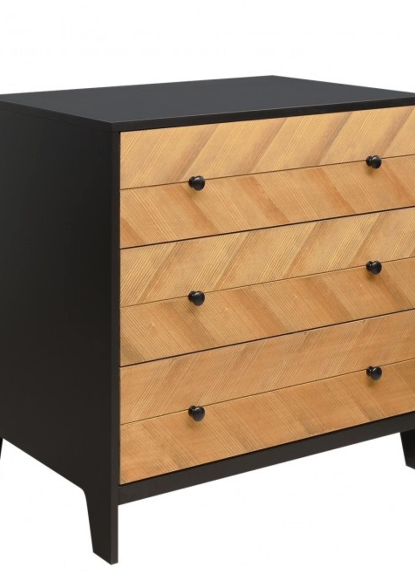 BOPITA Bed 60x120 + Commode + Kast Job vintage honey