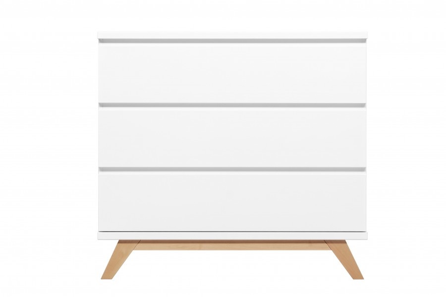 BOPITA Bed 60x120cm + Chest of drawers Lynn white / natural