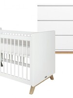 BOPITA Bed 60x120cm + Chest of drawers Lynn white / natural