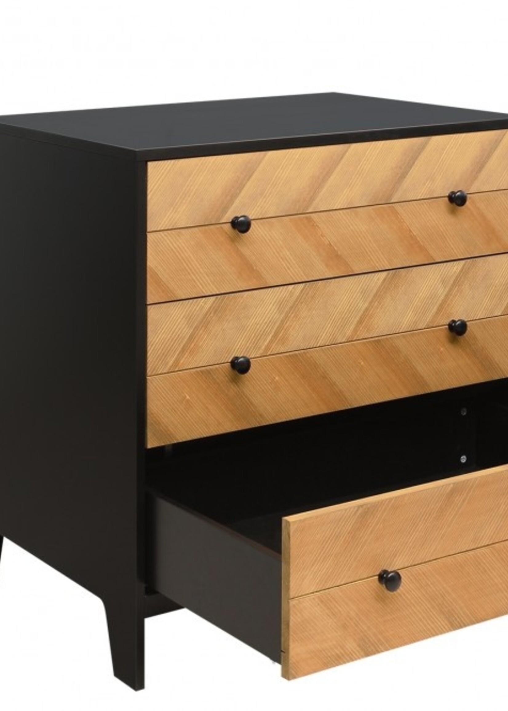 BOPITA Bed 60x120cm + Chest of drawers Job vintage honey