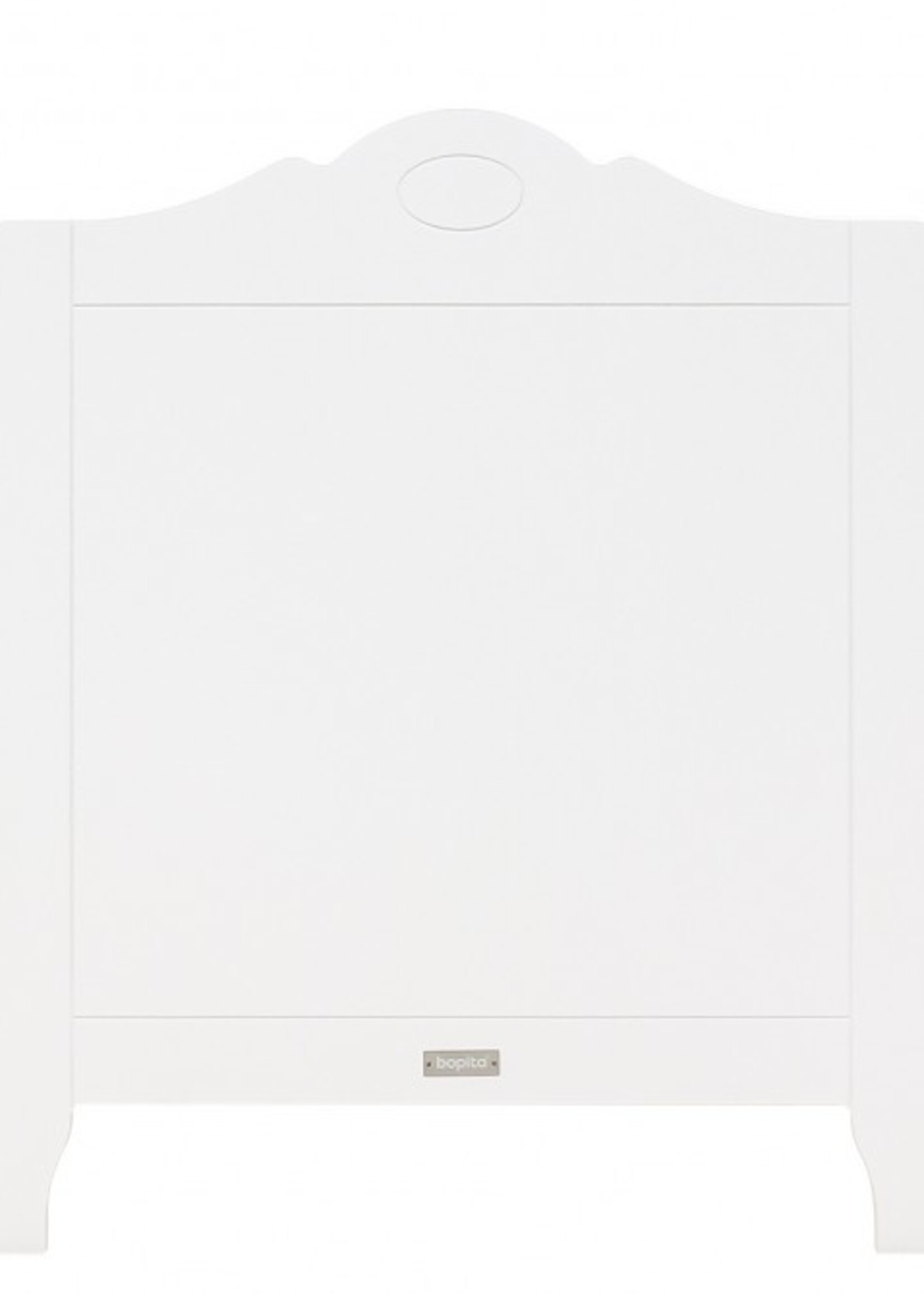 BOPITA Lit 60x120cm + Commode Evi blanc