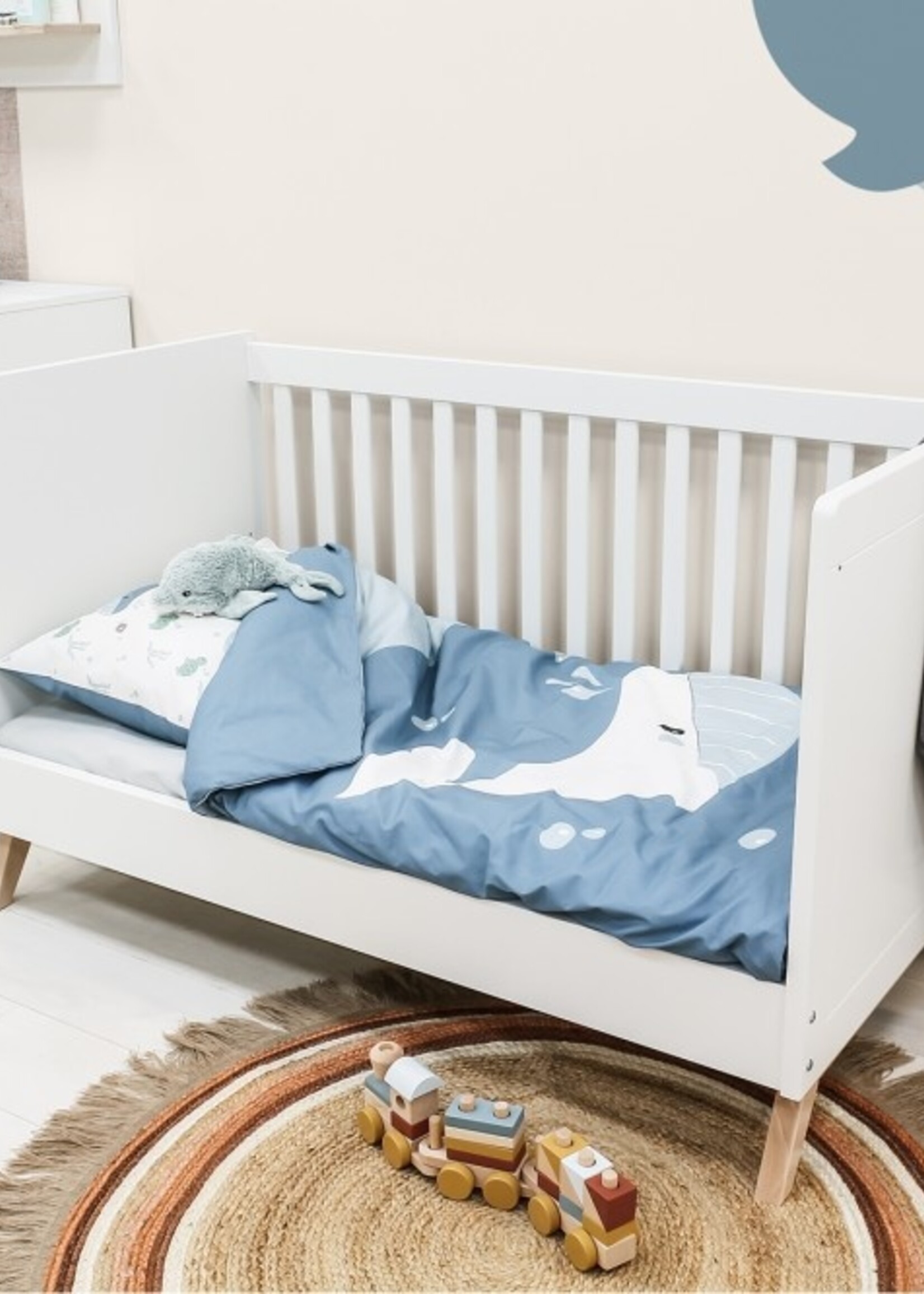 BOPITA Bed 70x140cm Fenna wit / natuur