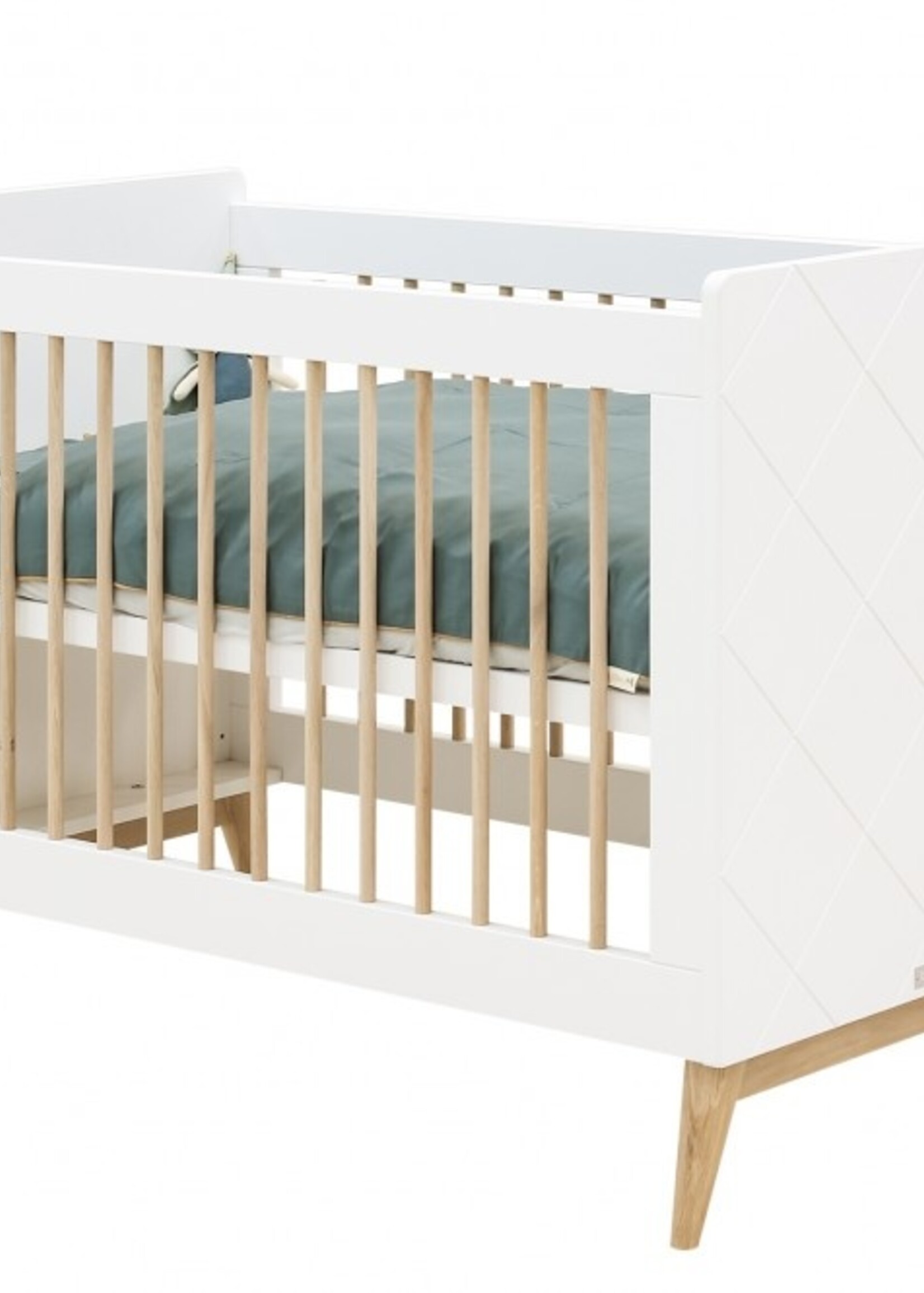 BOPITA Bed 60x120cm Paris wit / naturel