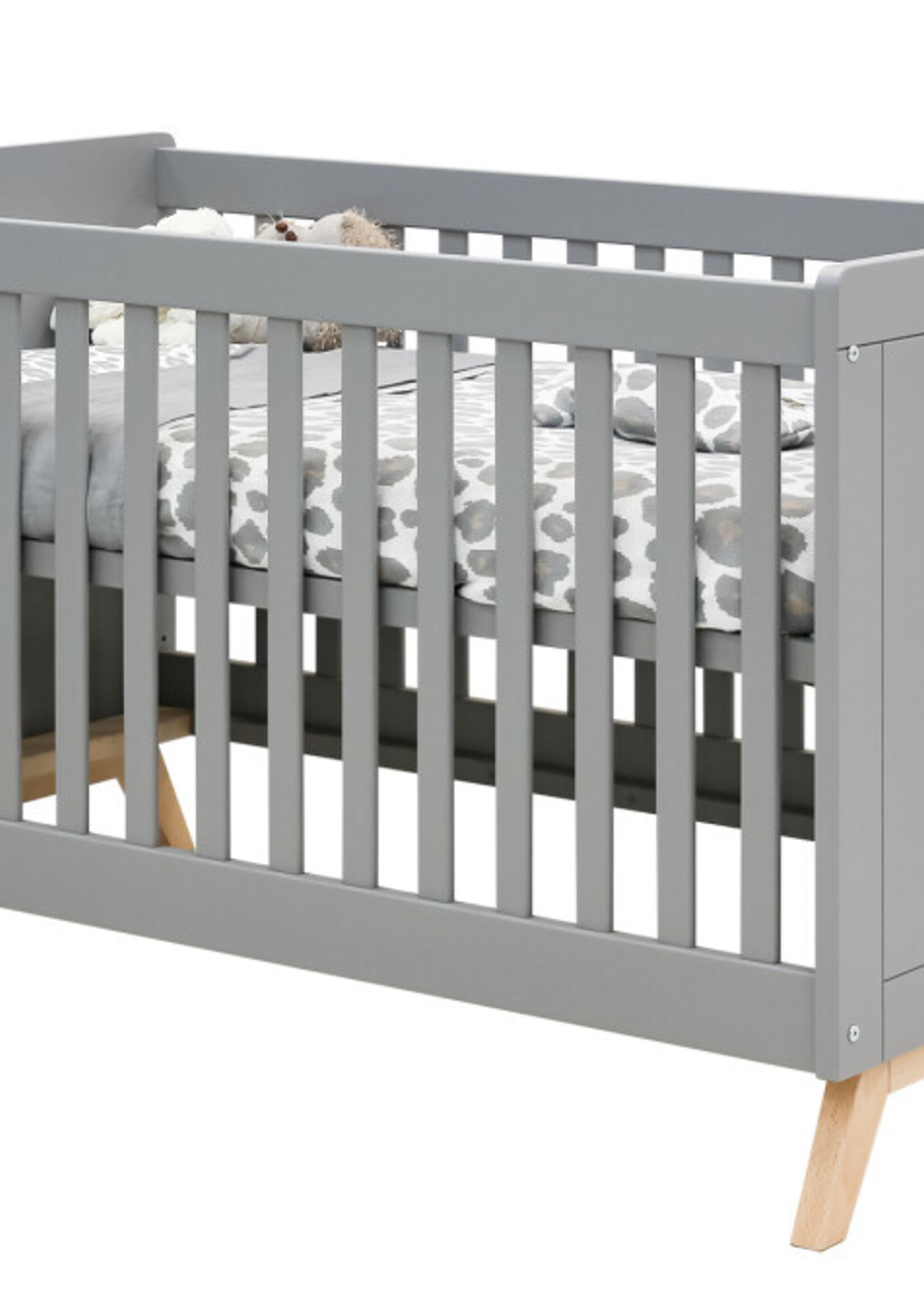 BOPITA Bed 70x140cm Fenna grijs / naturel