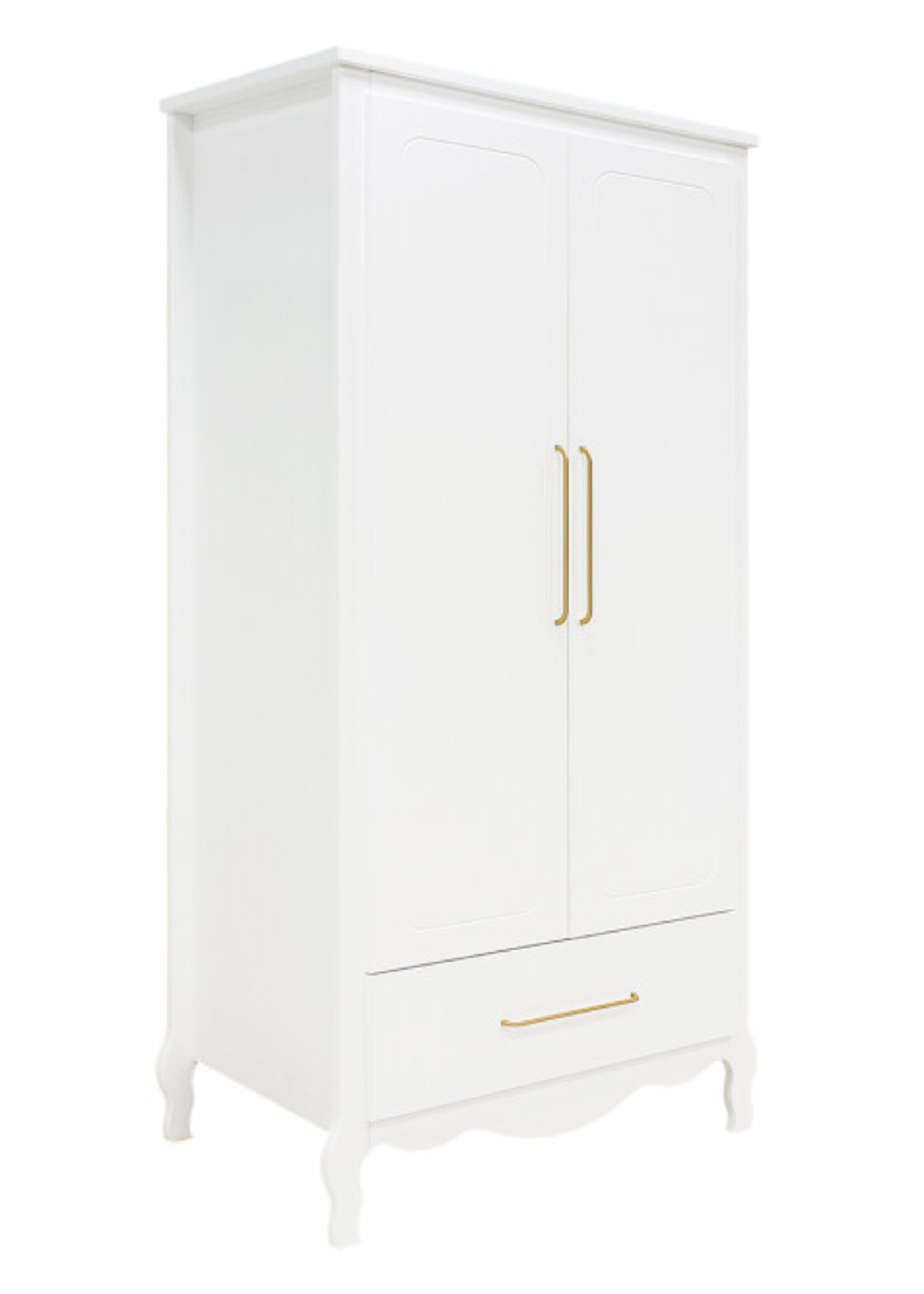 BOPITA Bed 60x120cm + Chest of drawers + Closet Elena white