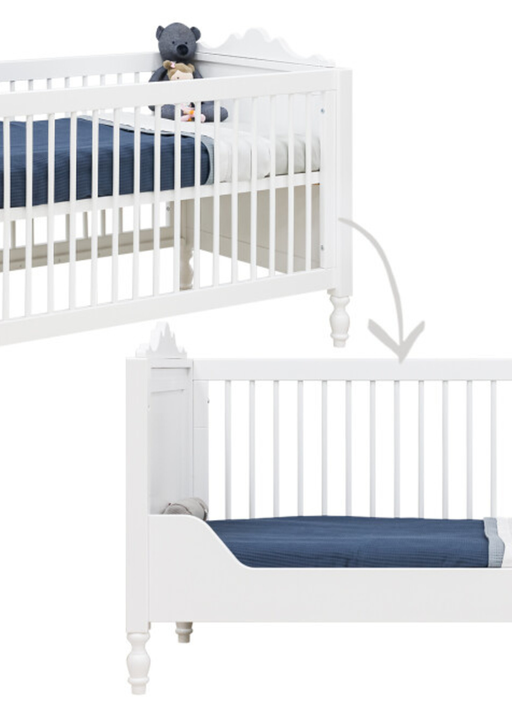 BOPITA Bed 70x140cm Belle white