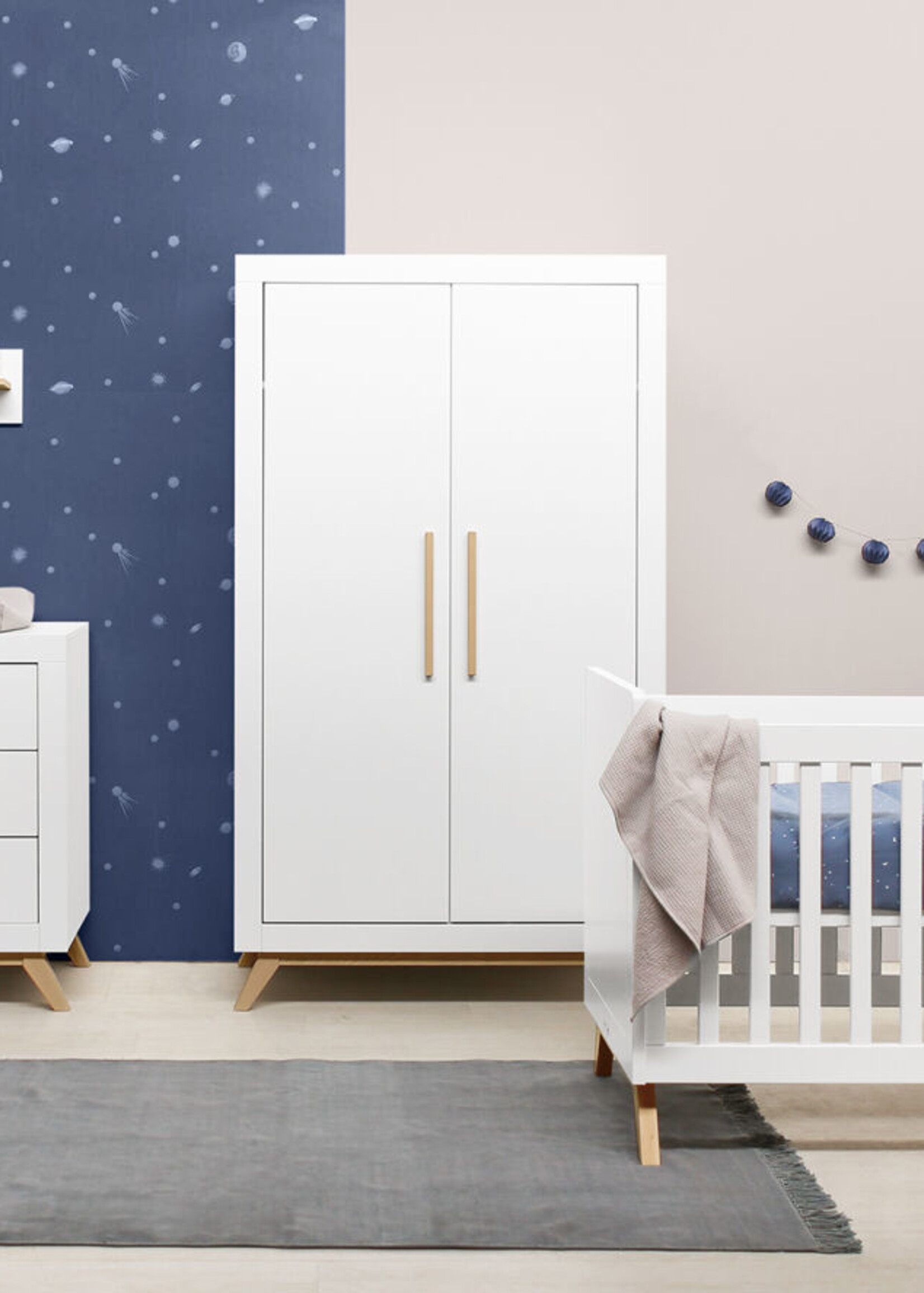 BOPITA Bed 60x120cm Fenna white / natural