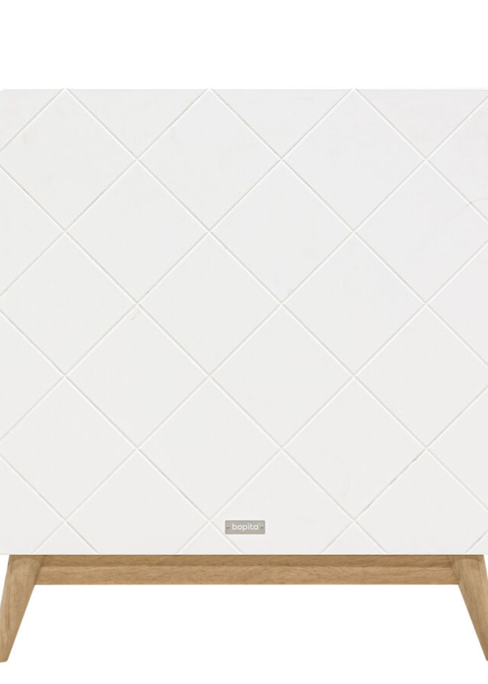 BOPITA Bed 70x140cm Paris wit / naturel