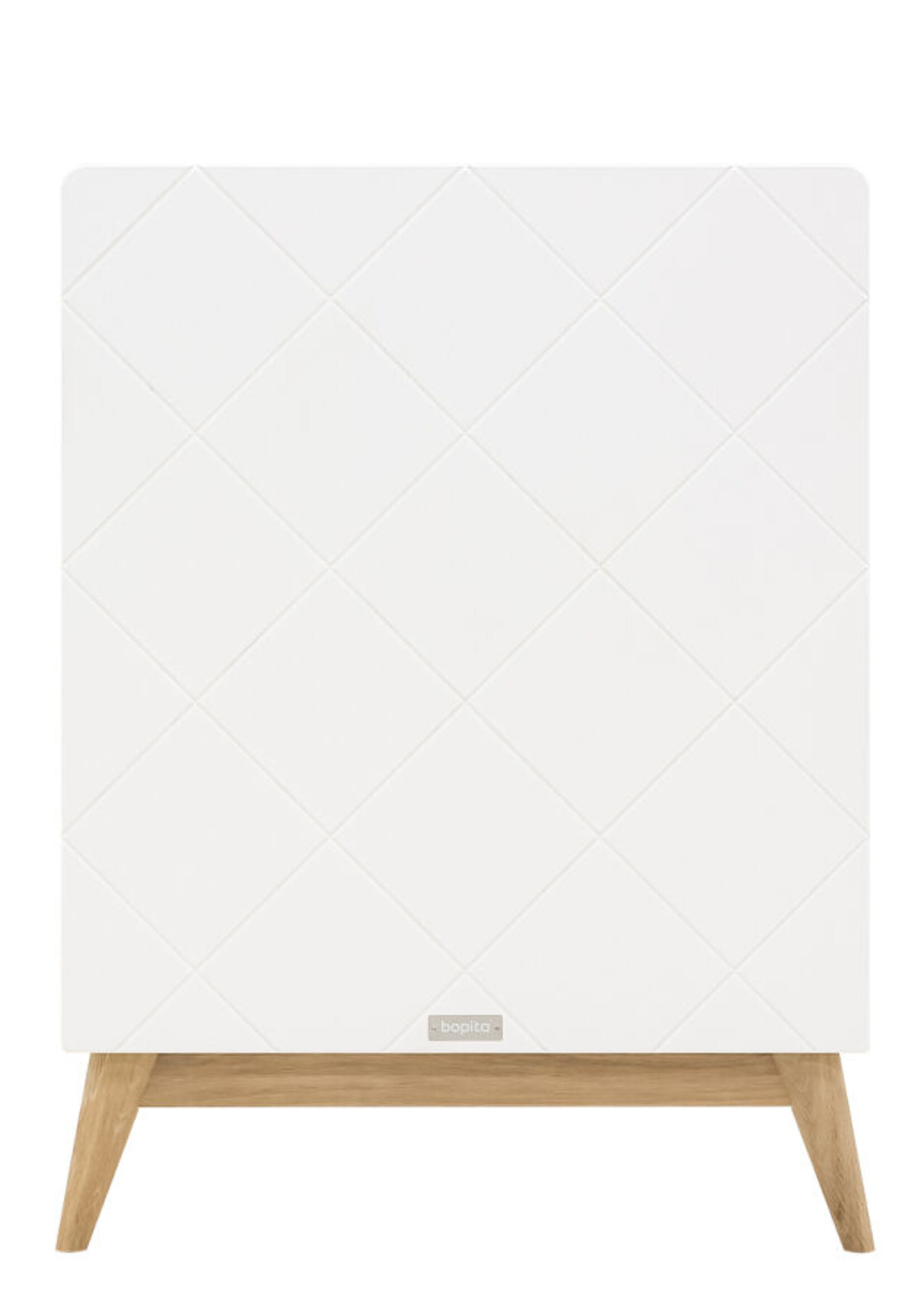 BOPITA Lit 60x120cm Paris blanc / naturel