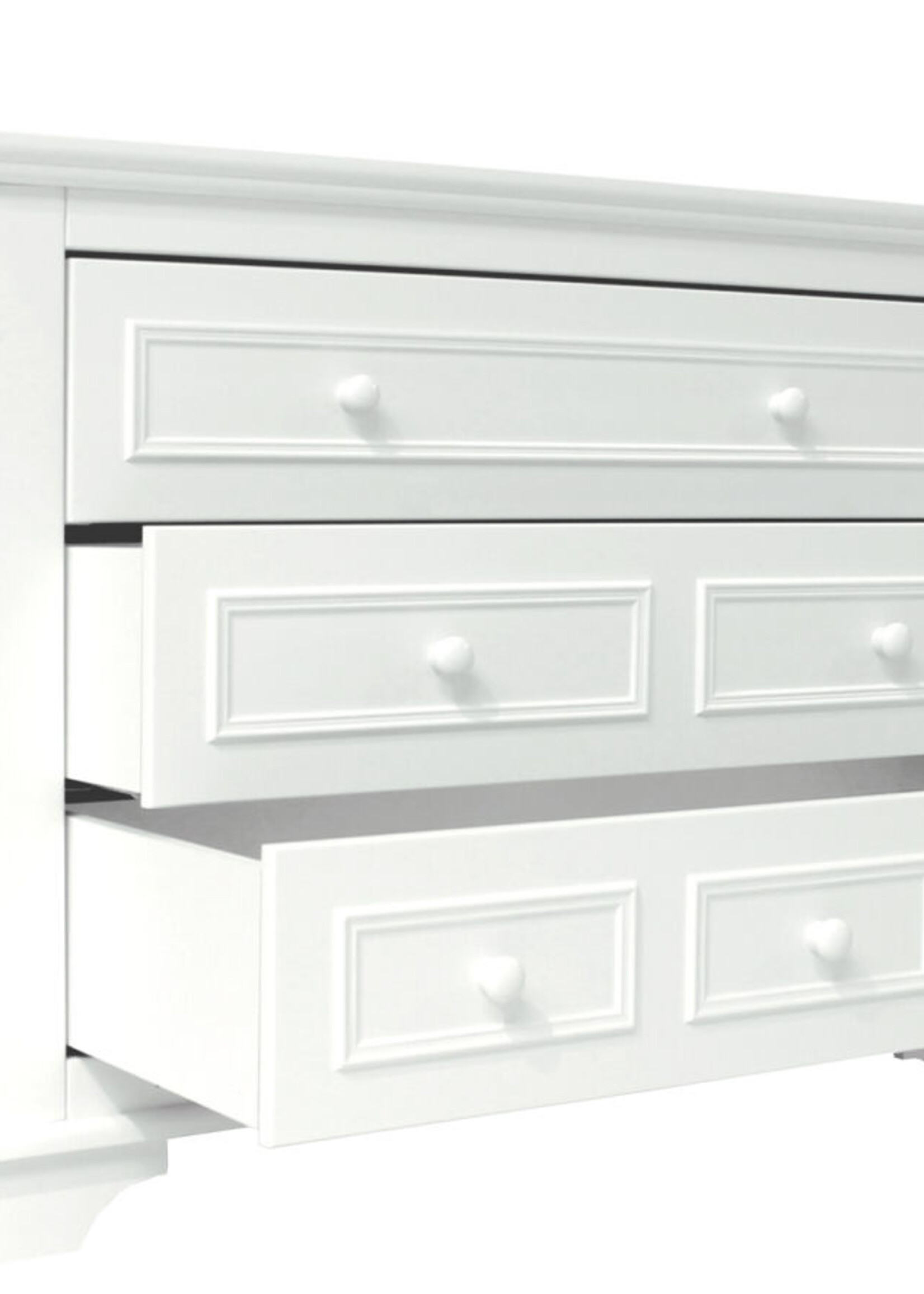 BOPITA Bed 60x120cm + Chest of drawers Charlotte white