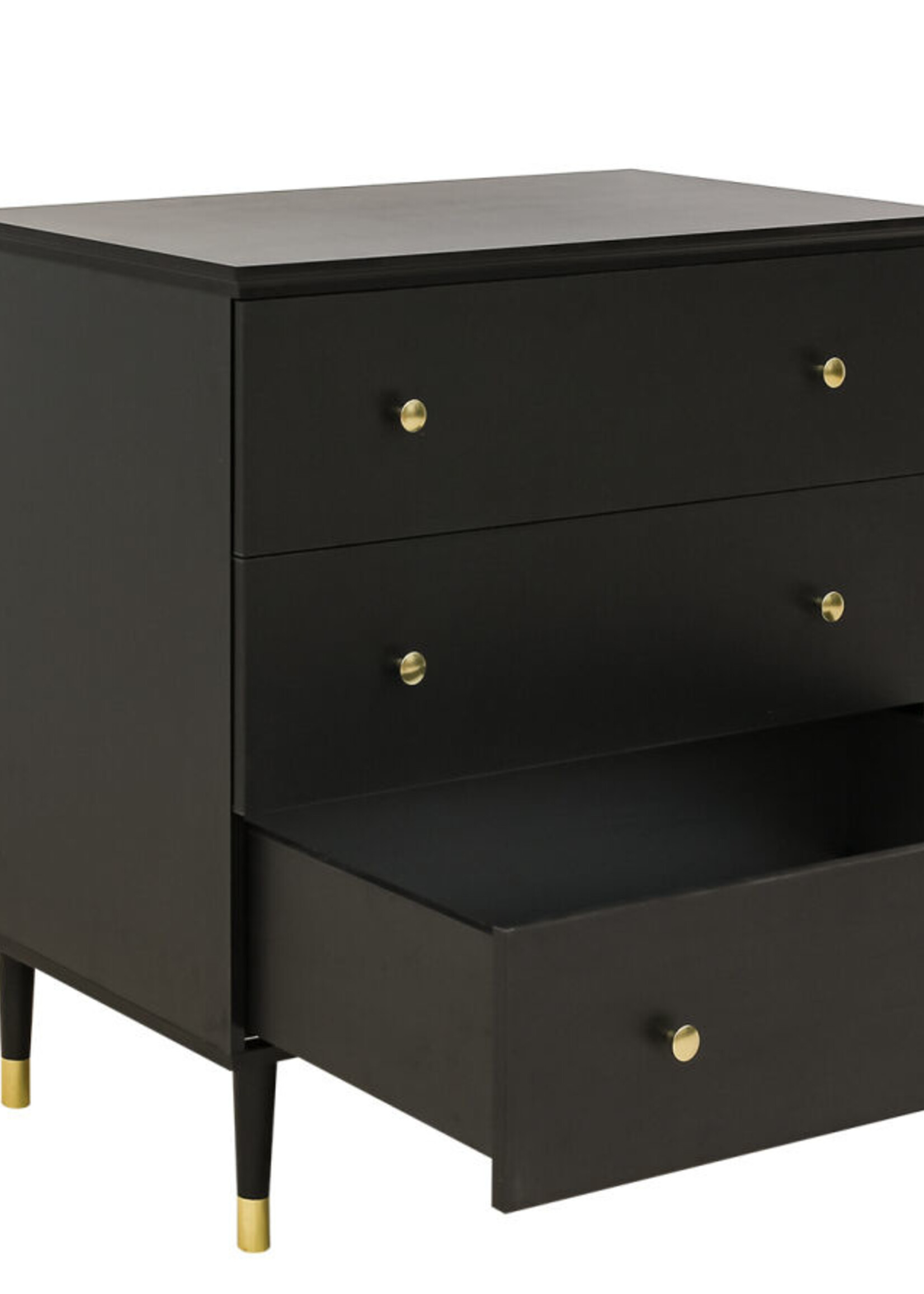 BOPITA Bed 70x140cm + Chest of drawers Cloë black