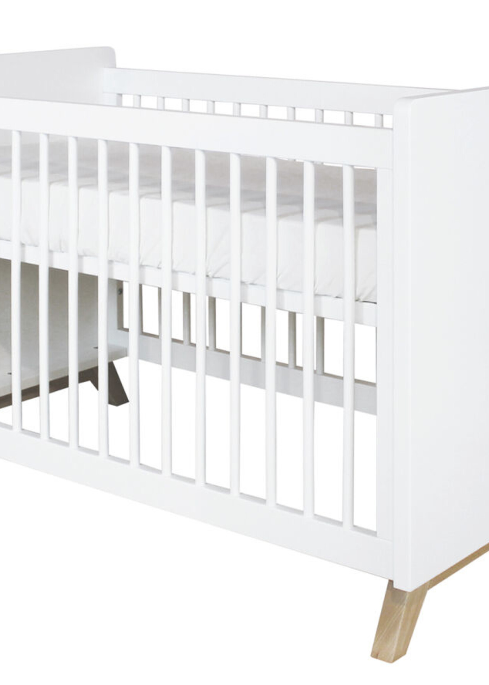 BOPITA Bed 60x120cm + Chest of drawers+ Closet Lynn white