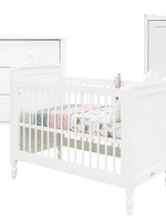 BOPITA Lit 60x120cm  + commode + armoire Belle blanc