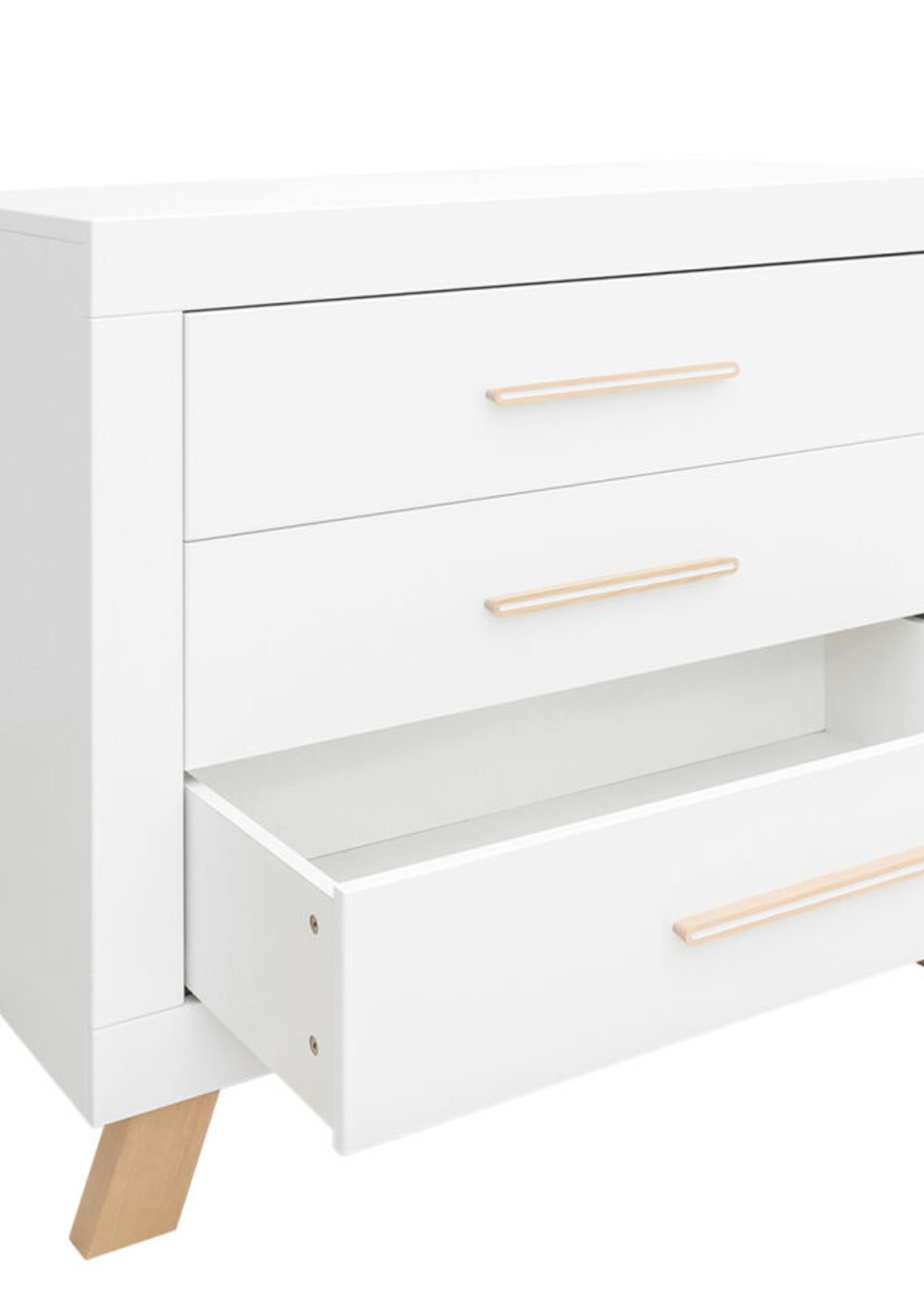 BOPITA Bed 60x120 + Chest of drawers + Closet  Lisa white / natural