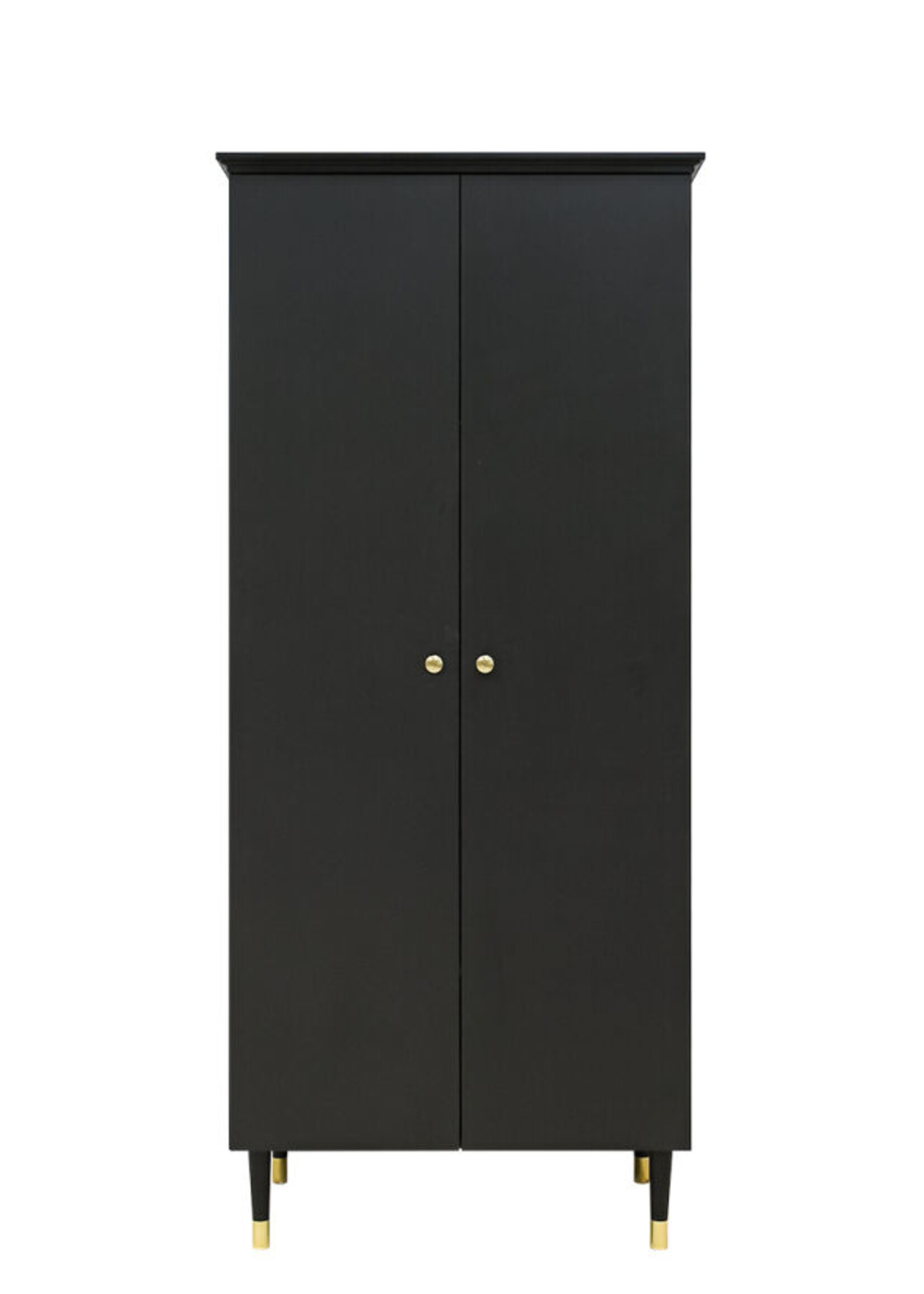 BOPITA Bed 60x120 + Chest of drawers + Closet Cloë black
