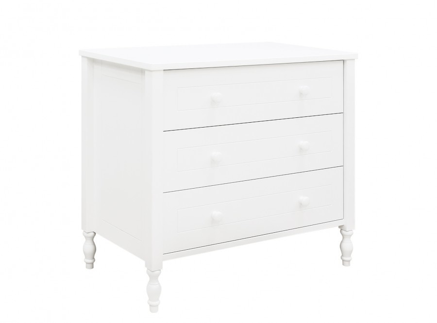BOPITA Bed 70x140cm + chest of drawers + closet Belle white