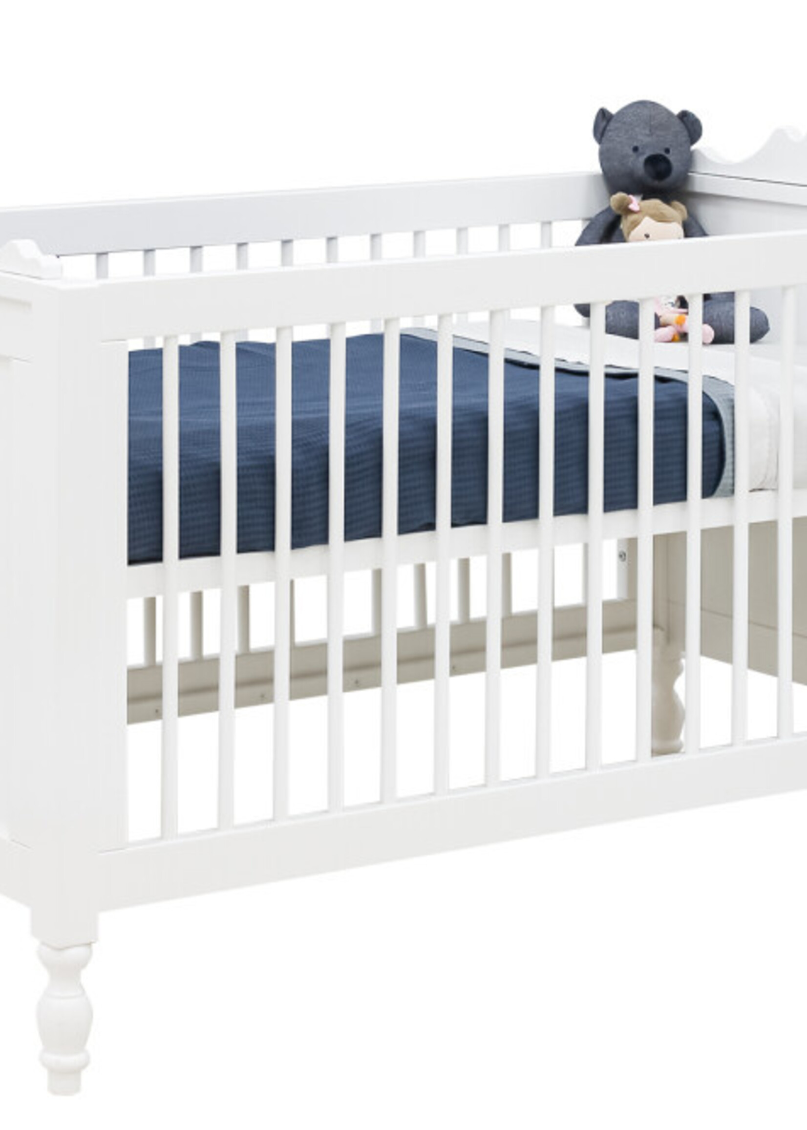 BOPITA Bed 70x140cm + chest of drawers + closet Belle white