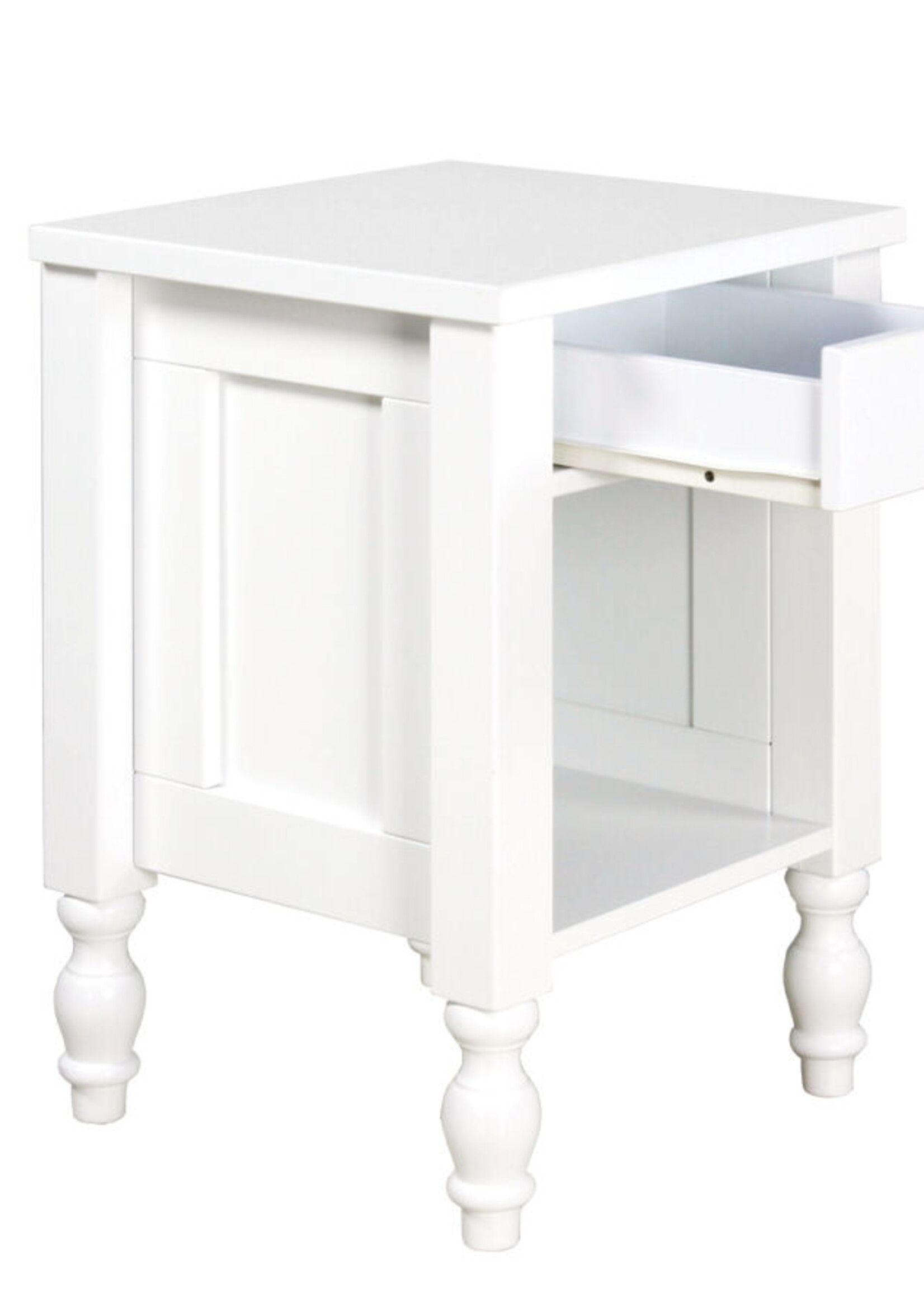 BOPITA Table de chevet Belle blanc