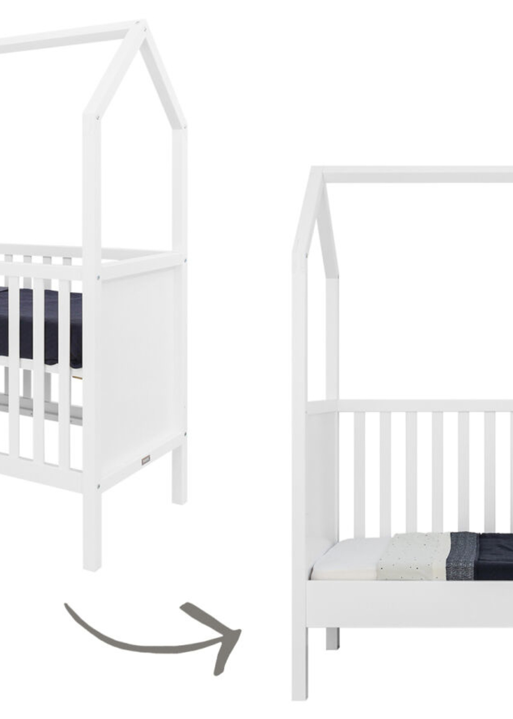 BOPITA Bed 60x120cm My first house wit