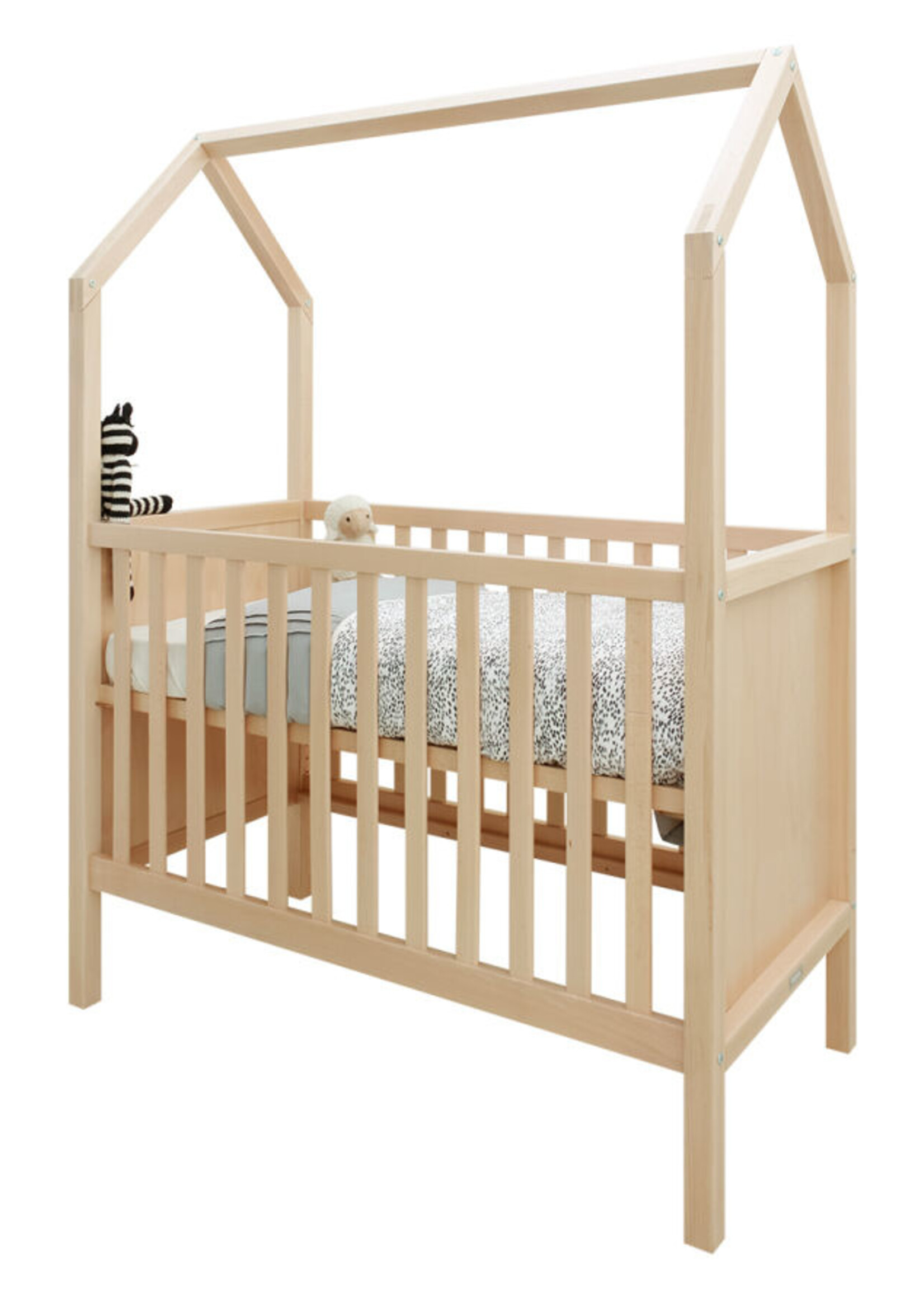 BOPITA Bed 60x120cm My first house naturel