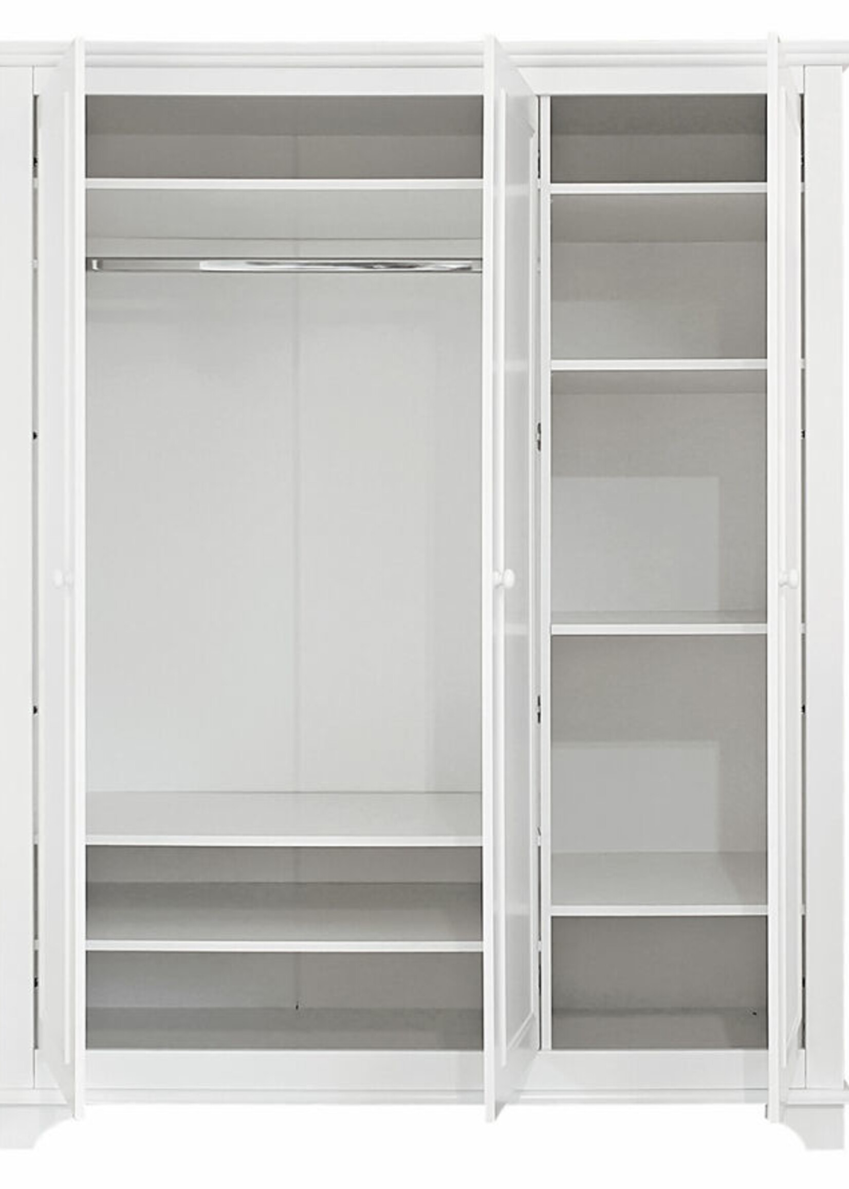 BOPITA Armoire 3 portes Charlotte blanc