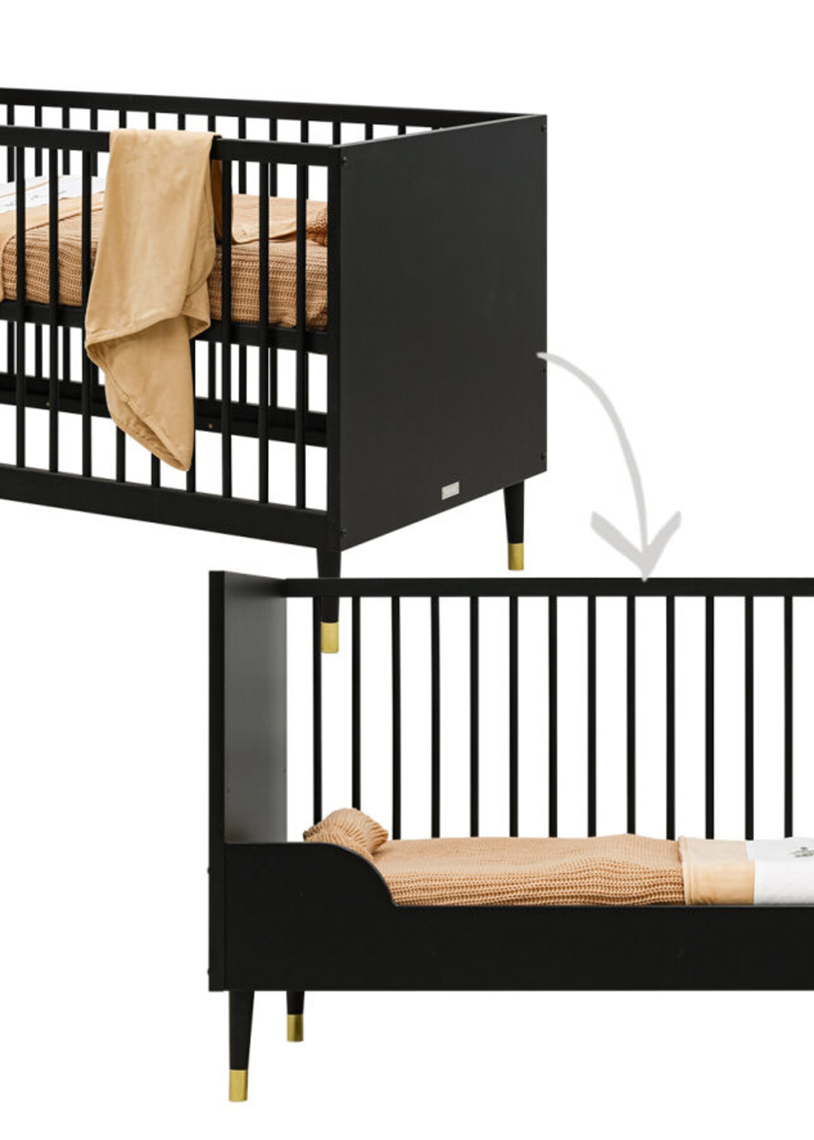 BOPITA Lit 70x140cm Cloë noir